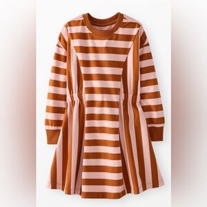 Hanna Andersson Pink and Brown Striped Dress